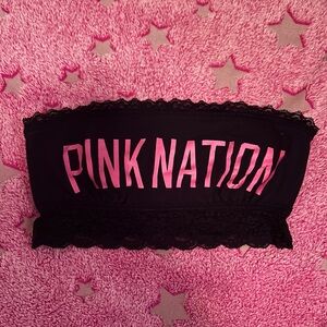 Pink nation Black n hot pink PINK Victoria’s Secret bandeau bra 🐶